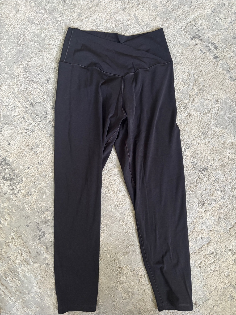 aerie Black High-Rise Crossover Waist Leggings